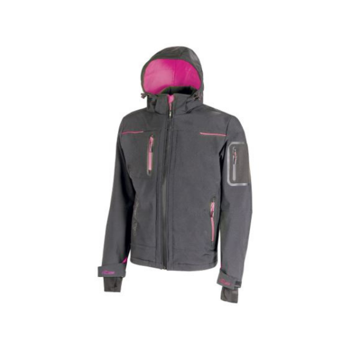 GIACCA IN SOFTSHELL DONNA U-POWER SPACE LADY GREY-FUCSIA 2A-S SRL