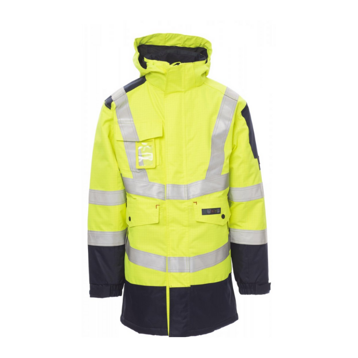 PARKA PAYPER SHIELD HV GIALLO FLUO BLU NAVY 2A-S SRL